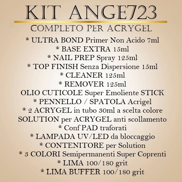 Kit ANGE723 - Completo ACRYGEL